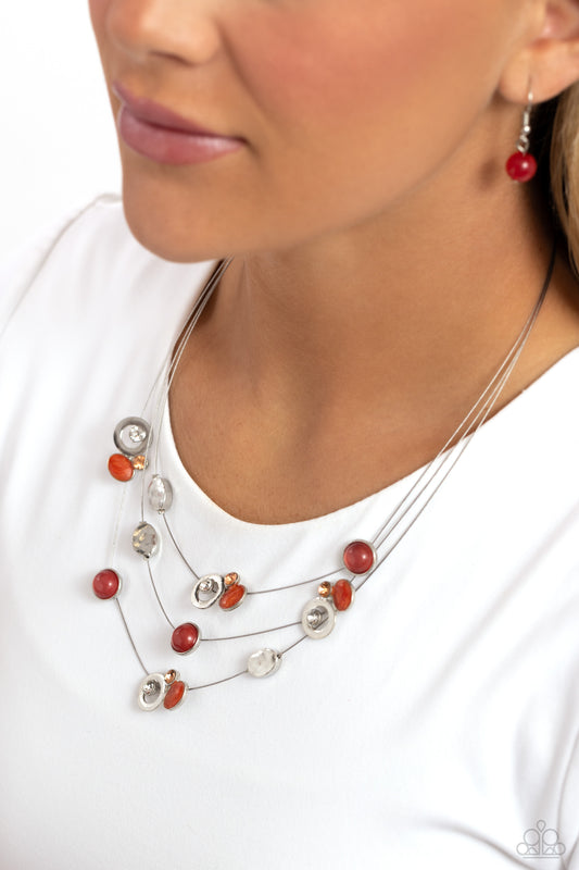 Affectionate Array - Orange Necklace - Paparazzi Accessories