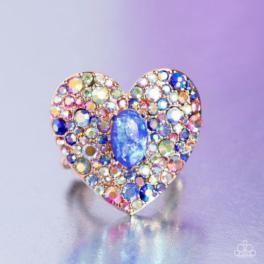 Bejeweled Beau - Blue Ring - Paparazzi Accessories- November 2023 Life Of The Party -