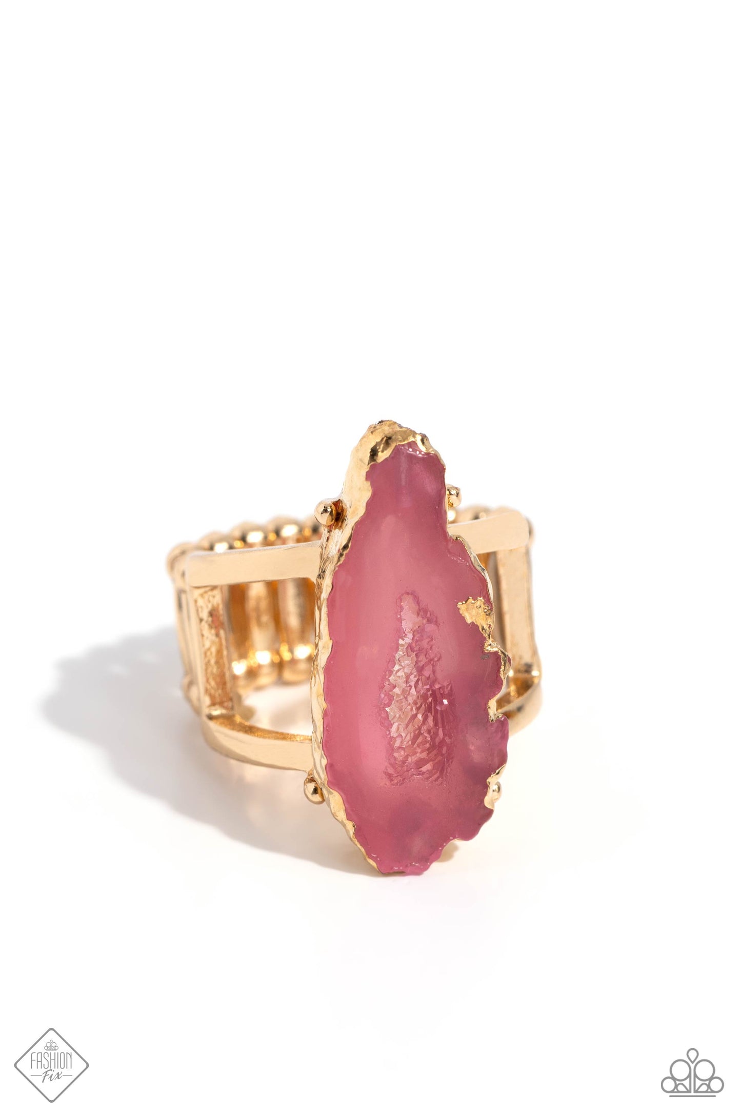 Mineral Masterpiece - Pink Ring - Paparazzi Accessories - January 2024 Fashion Fix - Alies Bling Bar
