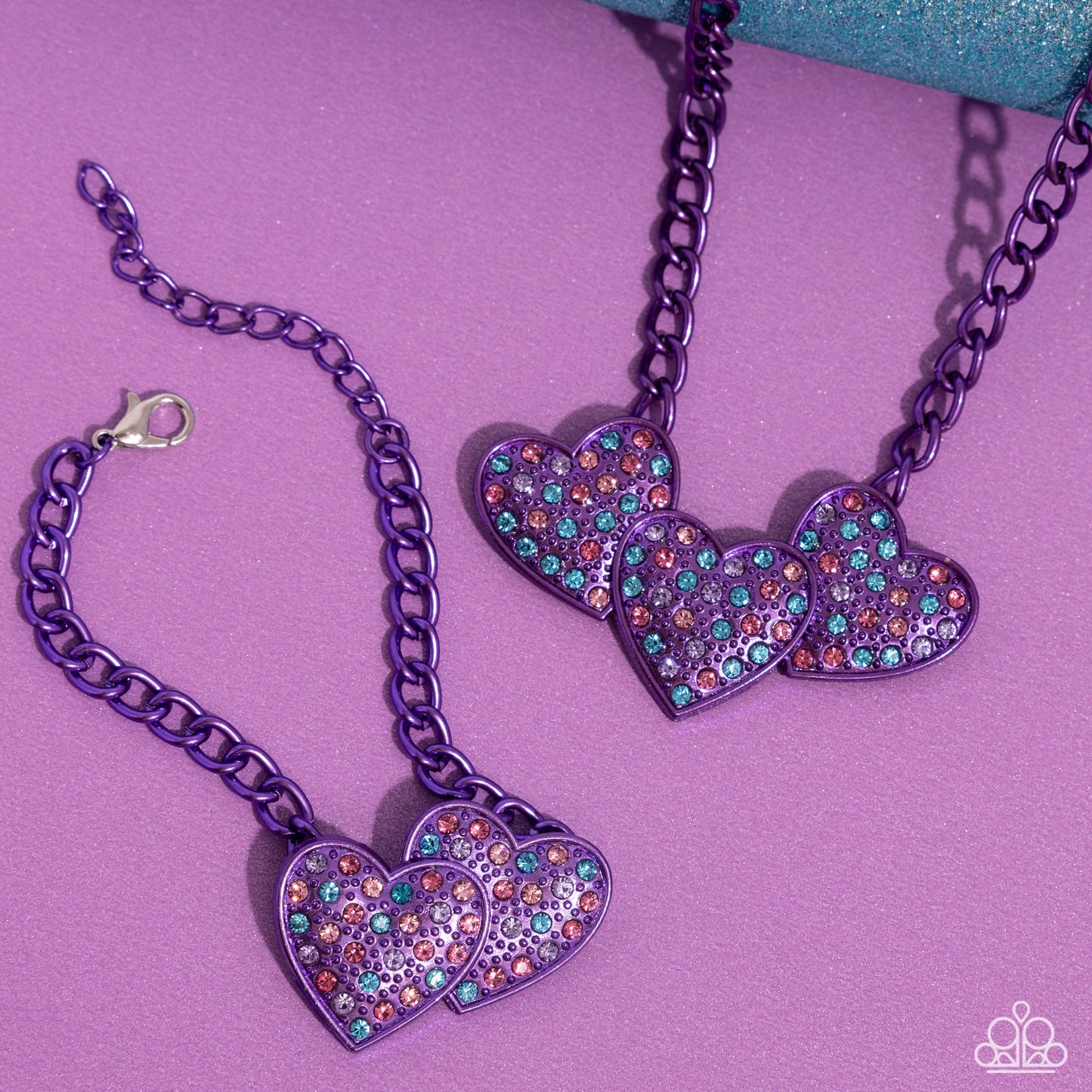 Lovestruck Lineup - Purple Bracelet - Paparazzi Accessories - Alies Bling Bar