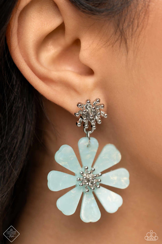Poetically Pastel - Blue Earrings - Paparazzi Accessories - March 2024 Fashion Fix - Alies Bling Bar