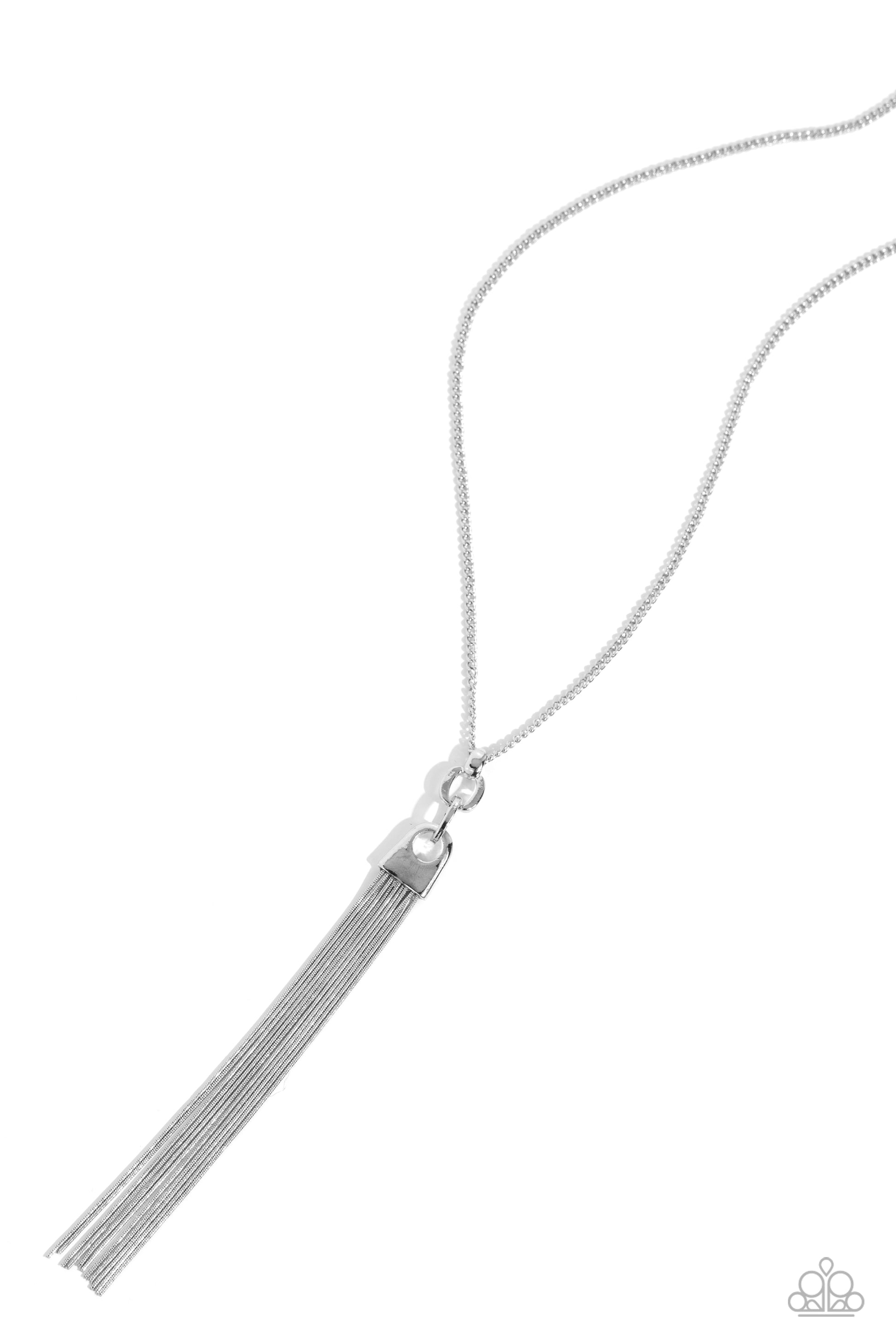 The STRANDS of Time - Silver Necklace - Paparazzi Accessories - Alies Bling Bar