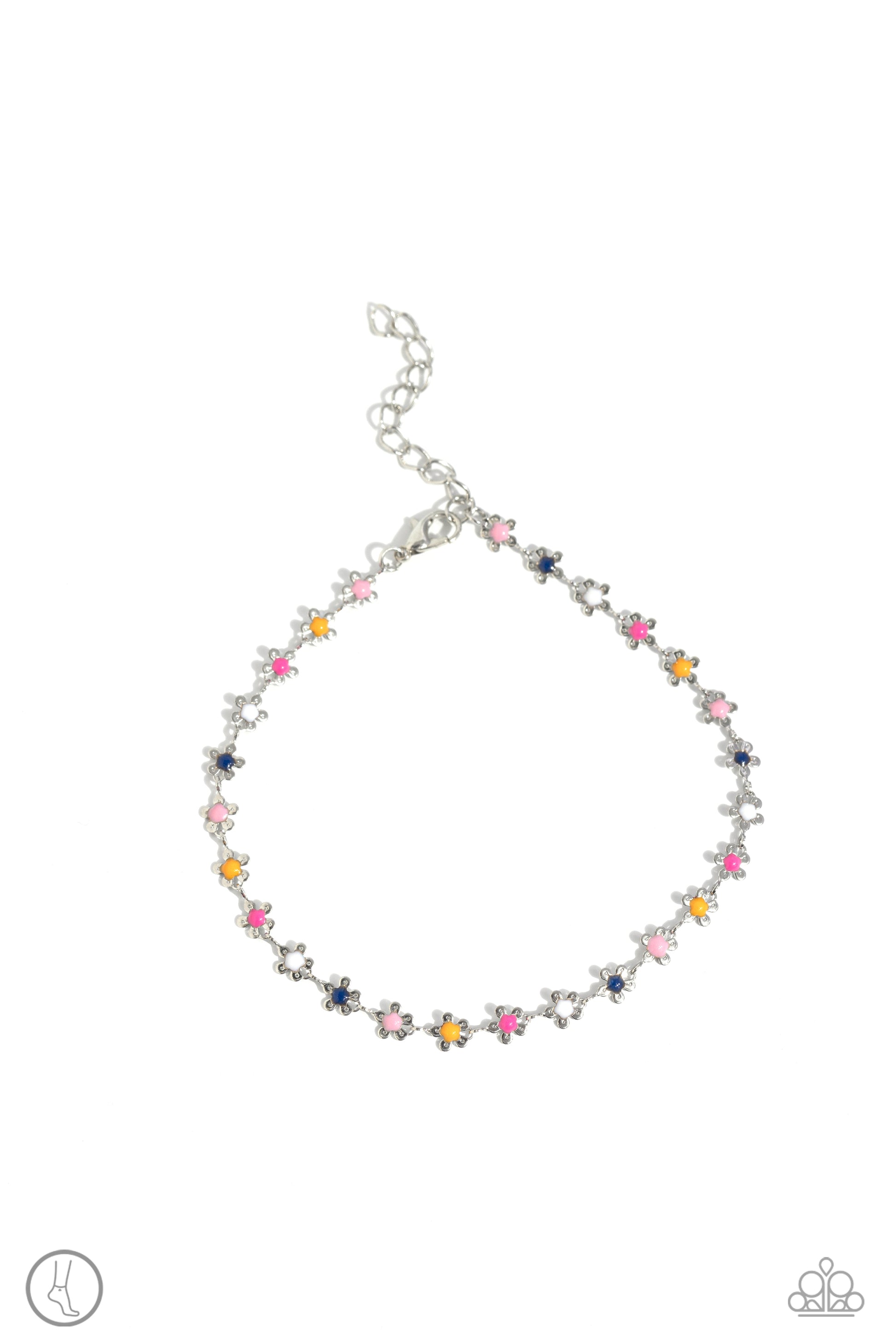 Familiar Florals - Multi Anklet- Paparazzi Accessories - Alies Bling Bar