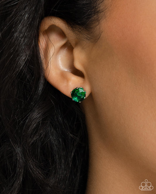 Breathtaking Birthstone - Green Earrings - Paparazzi Accessories - Alies Bling Bar