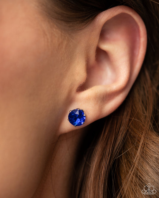 Breathtaking Birthstone - Sapphire Blue Earrings - Paparazzi Accessories - Alies Bling Bar