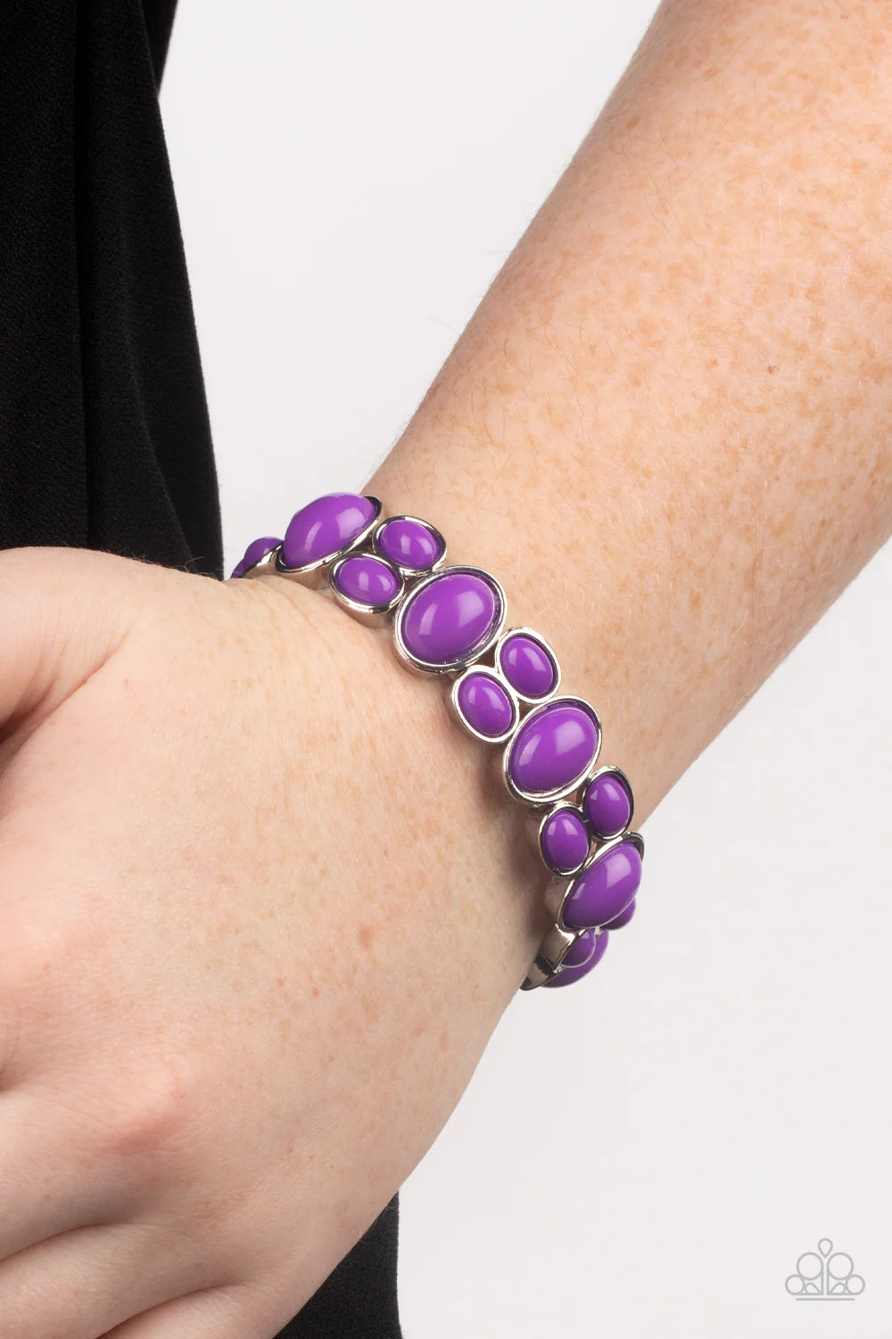 Tic Tac Dance - Purple Bracelet - Paparazzi Accessories - Alies Bling Bar