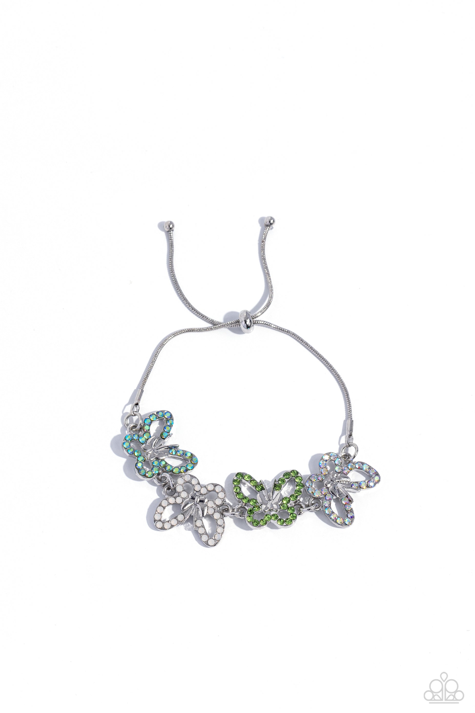 Butterfly Belonging - Green Bracelet - Paparazzi Accessories - Alies Bling Bar