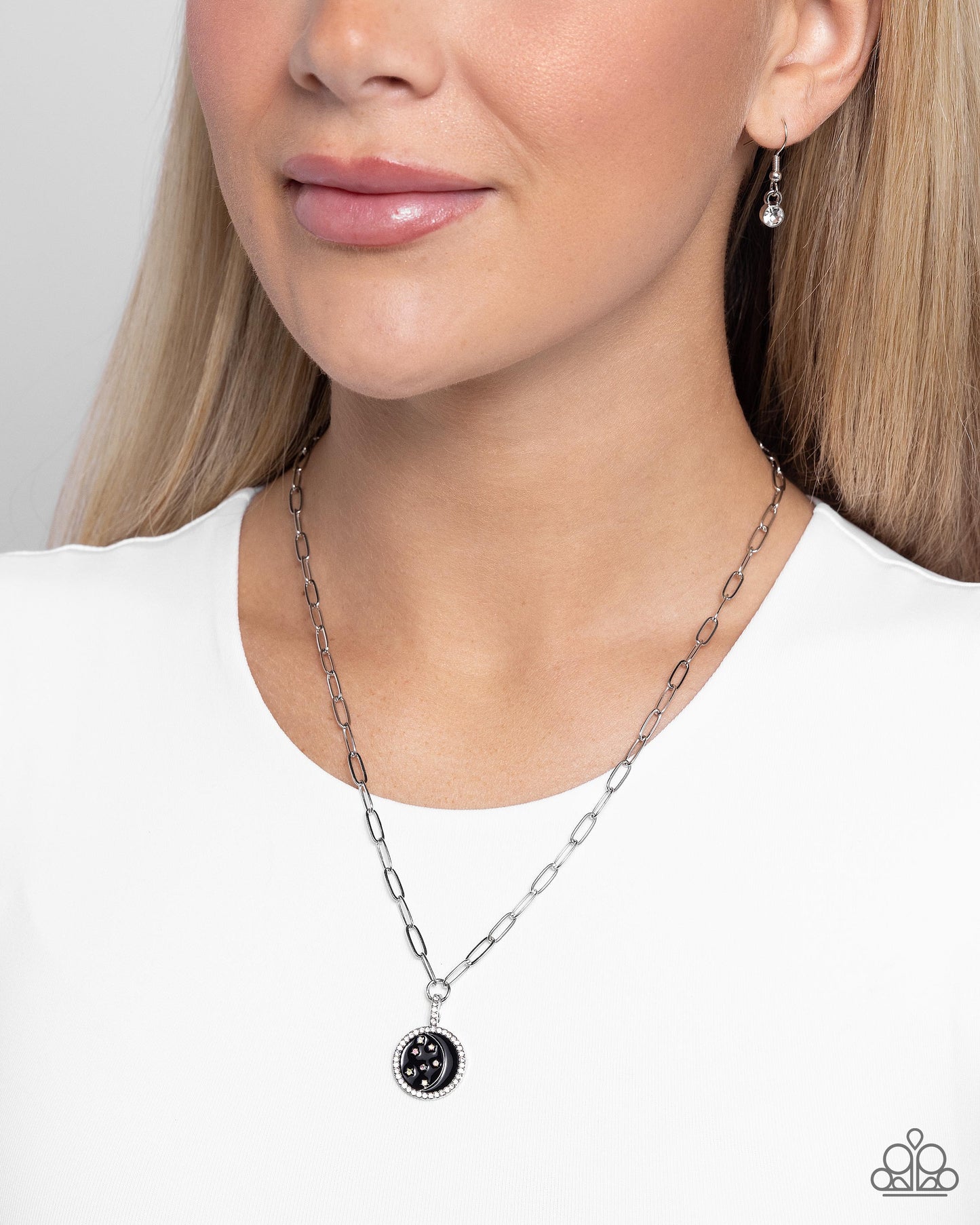 Lunar Liaison - Black Necklace - Paparazzi Accessories - Alies Bling Bar