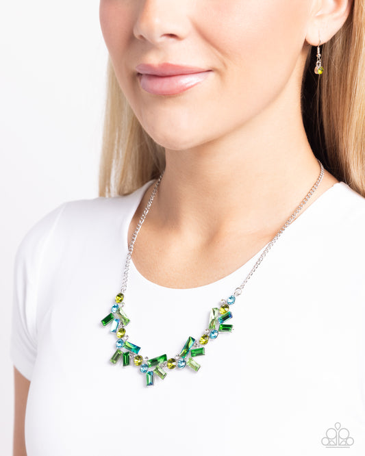 Serene Statement - Green Necklace - Paparazzi Accessories