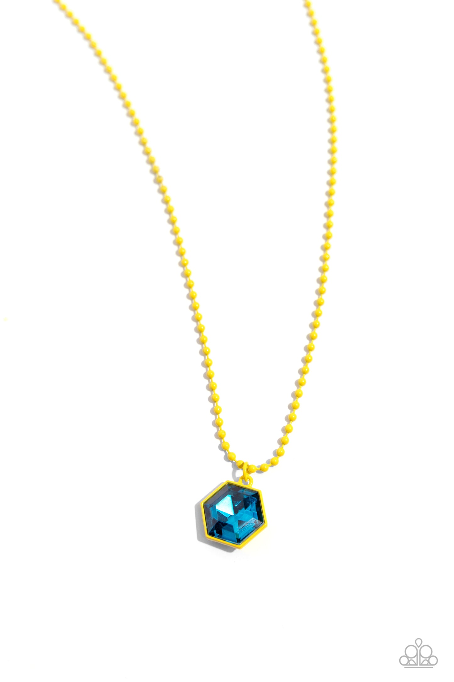 Sprinkle of Simplicity - Yellow Necklace - Paparazzi Accessories - Alies Bling Bar