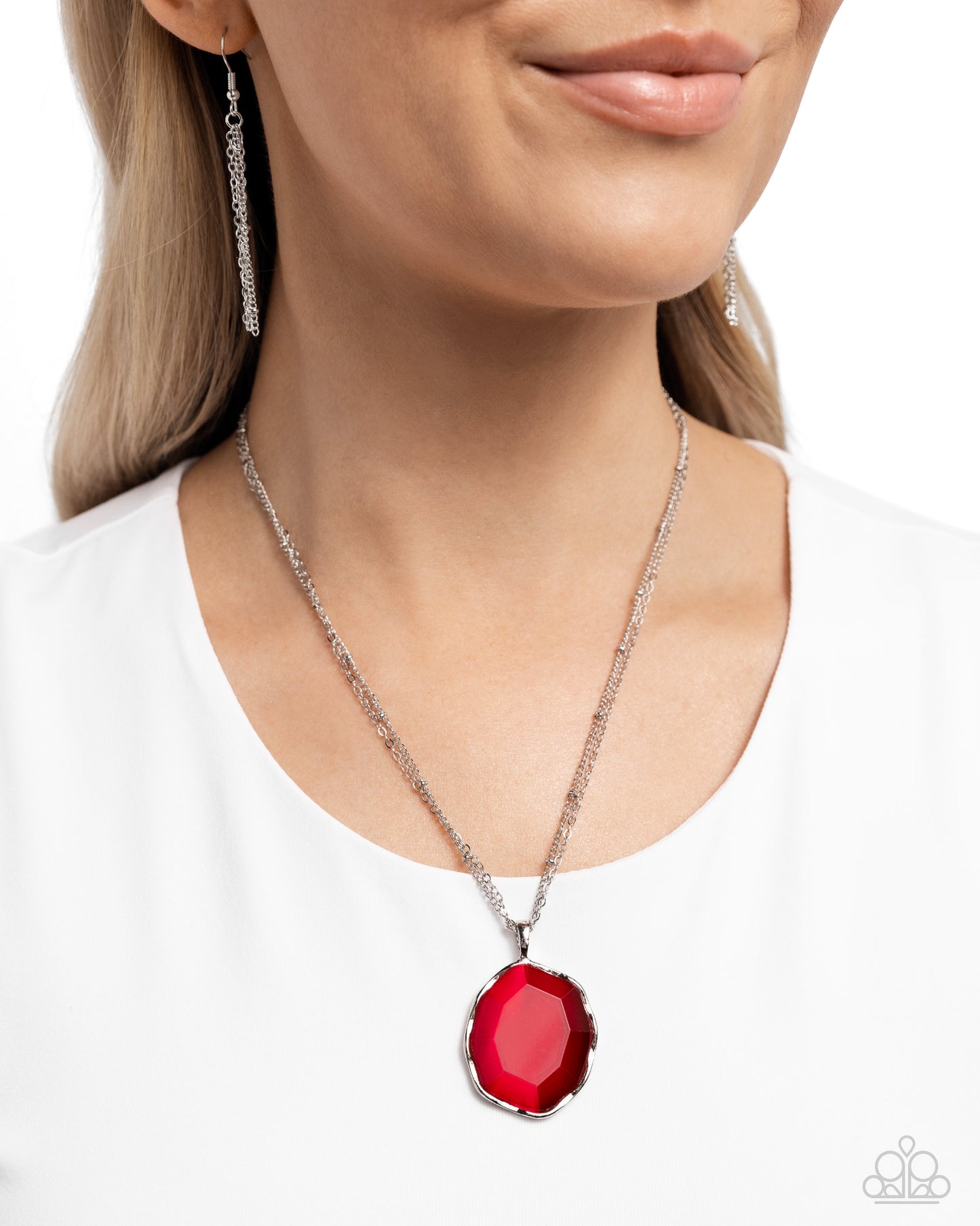 Showstopping Season - Red Necklace - Paparazzi Accessories - Alies Bling Bar