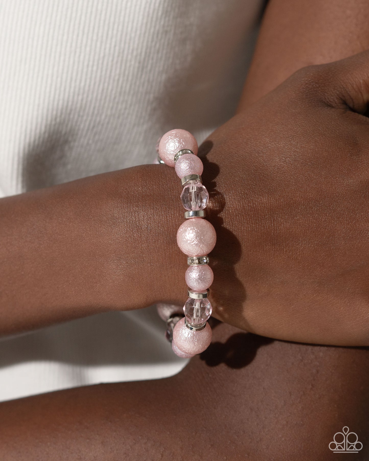 Pearl Protagonist - Pink Bracelet - Paparazzi Accessories - Alies Bling Bar