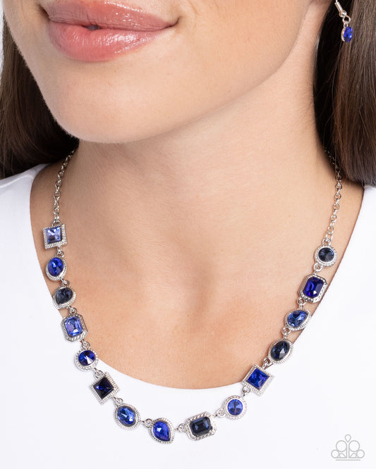 Gallery Glam - Blue Necklace - Paparazzi Accessories