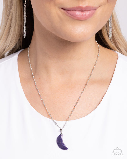 Lunar Lesson - Purple Necklace - Paparazzi Accessories - Alies Bling Bar