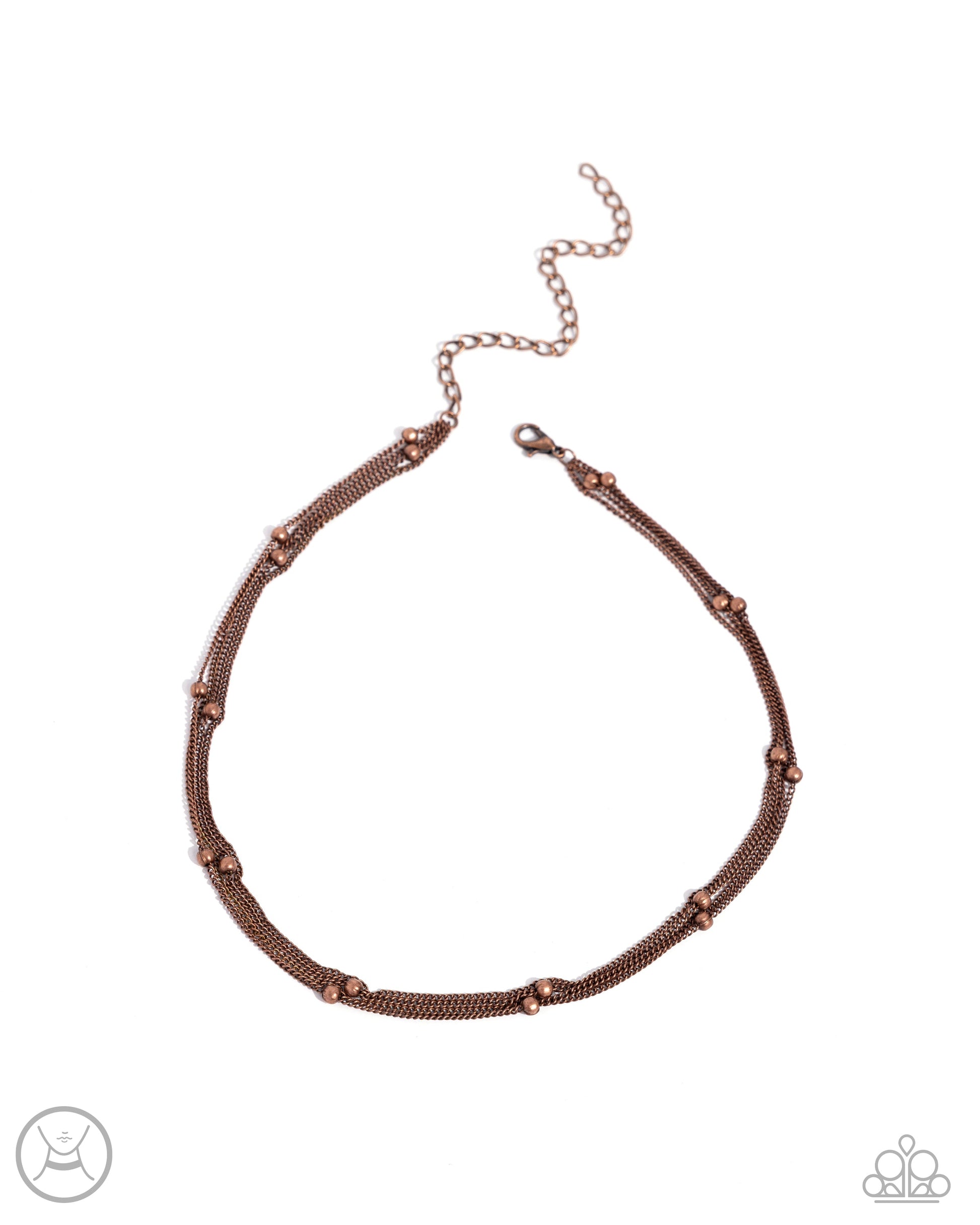 Satellite Strands - Copper Necklace - Paparazzi Accessories - Alies Bling Bar