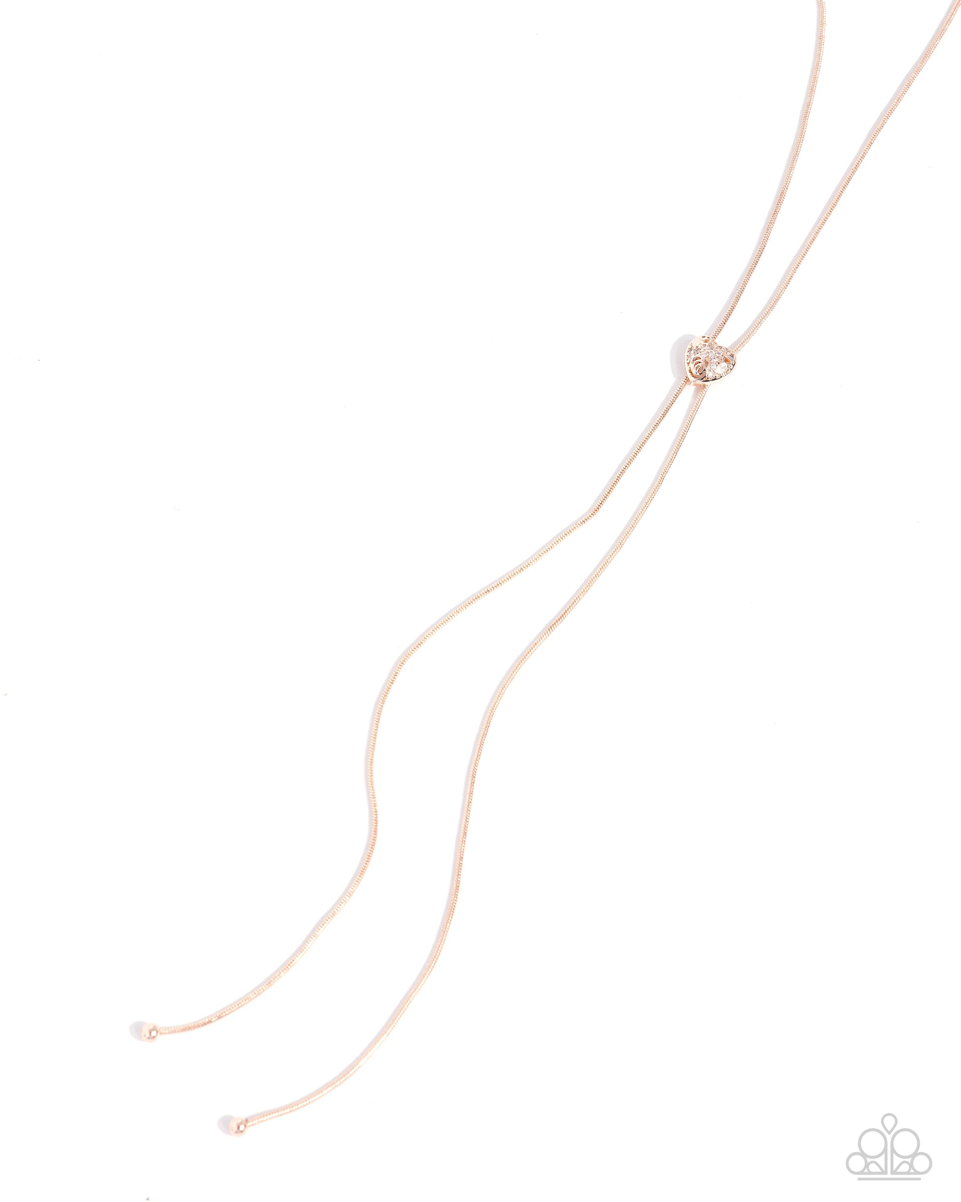 Raised Rose - Rose Gold Necklace - Paparazzi Accessories - Alies Bling Bar