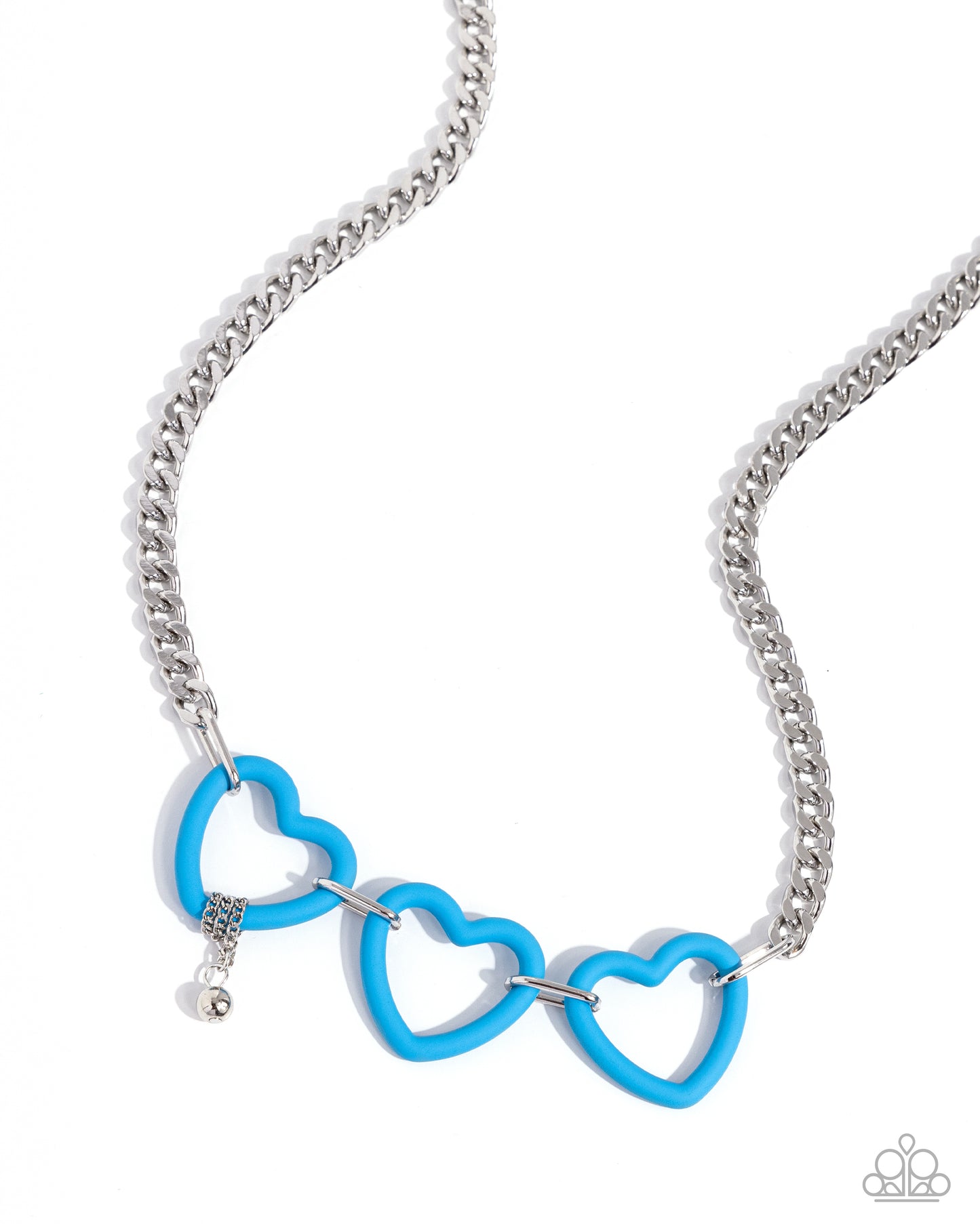 Heart Homage - Blue Necklace - Paparazzi Accessories - Alies Bling Bar