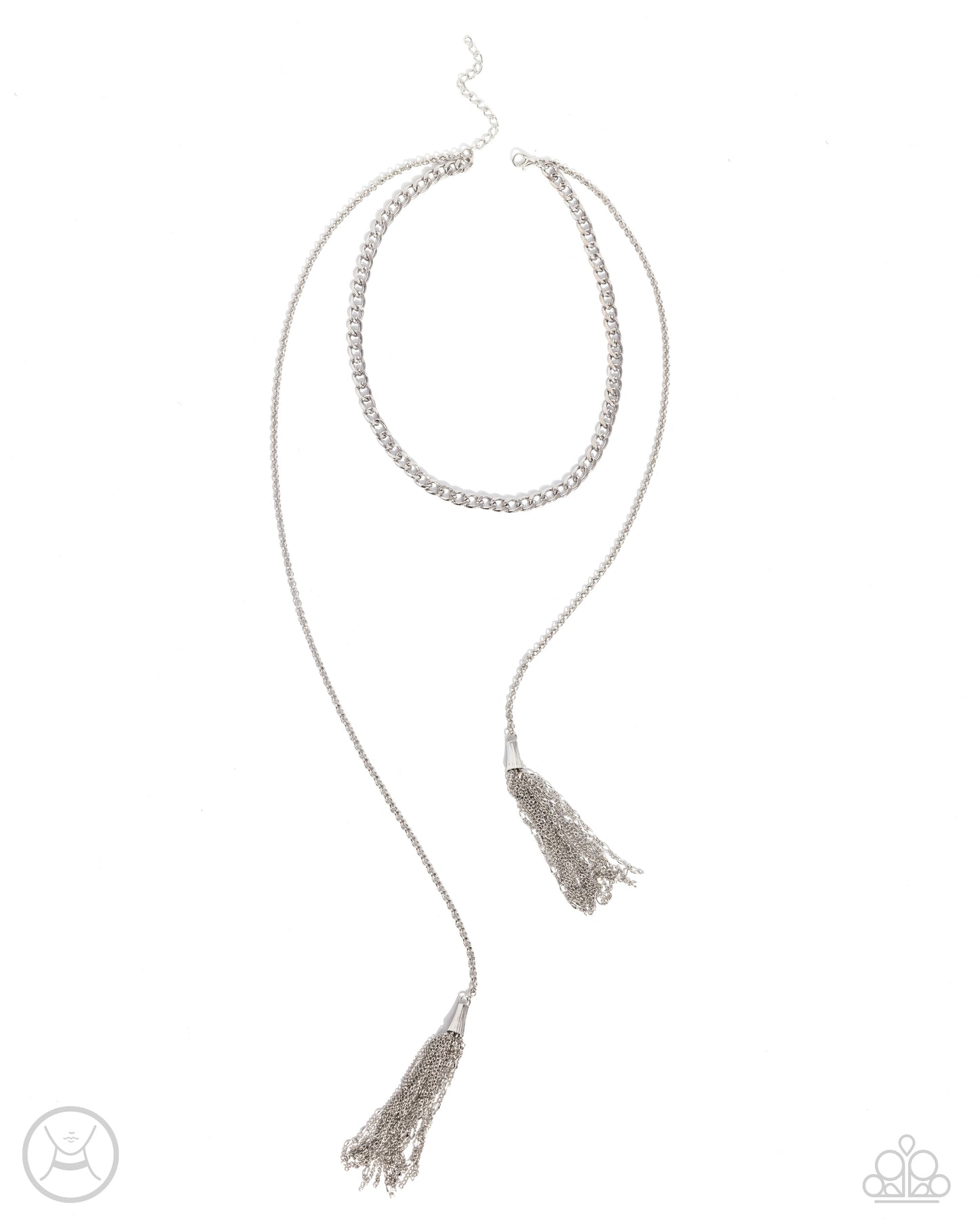 Tassel Theme - Silver Necklace - Paparazzi Accessories - Alies Bling Bar