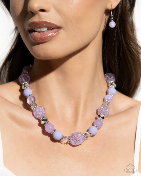Whimsical Wager - Purple Necklace - Paparazzi Accessories - Alies Bling Bar