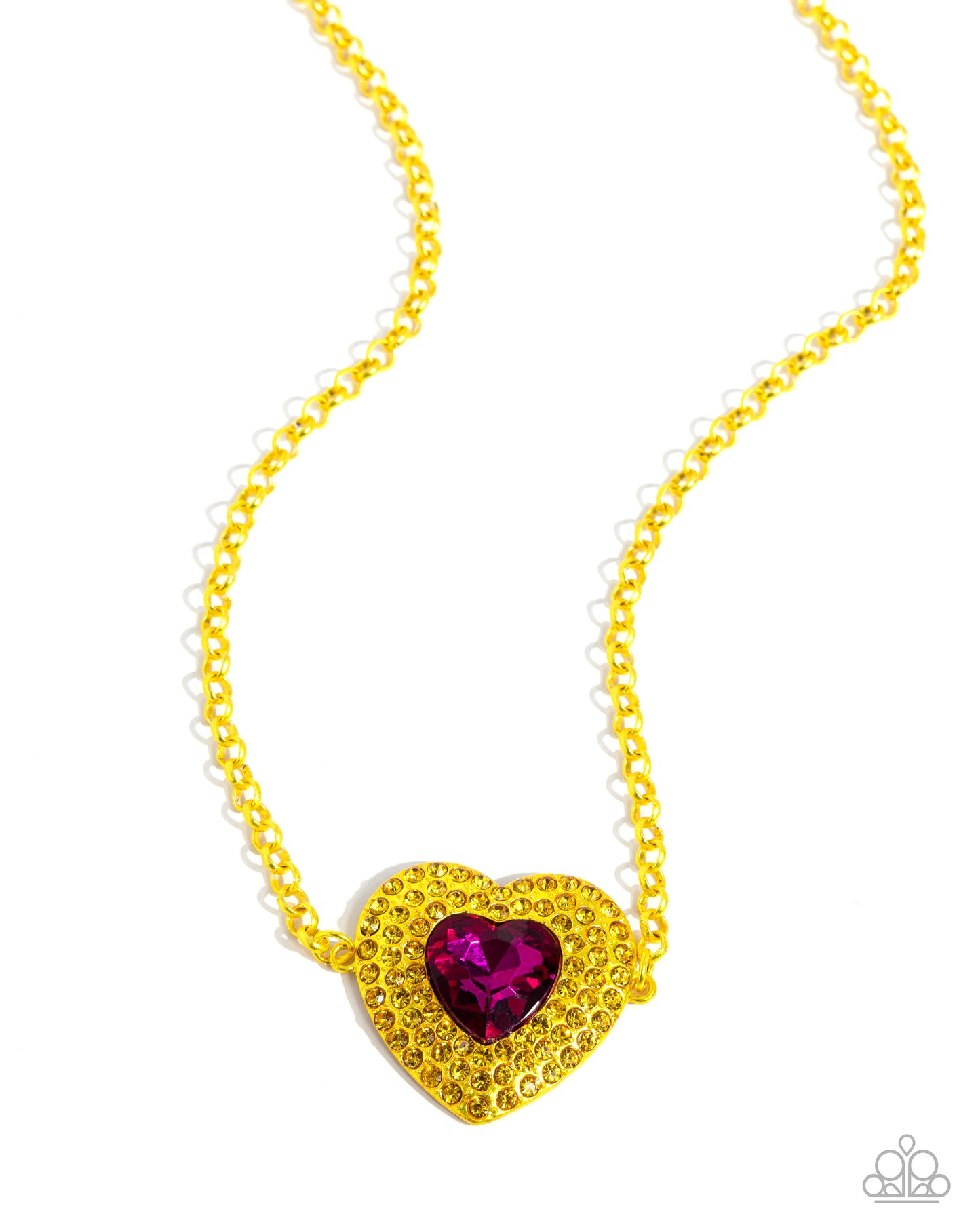 Locket Leisure - Yellow Necklace - Paparazzi Accessories - Alies Bling Bar