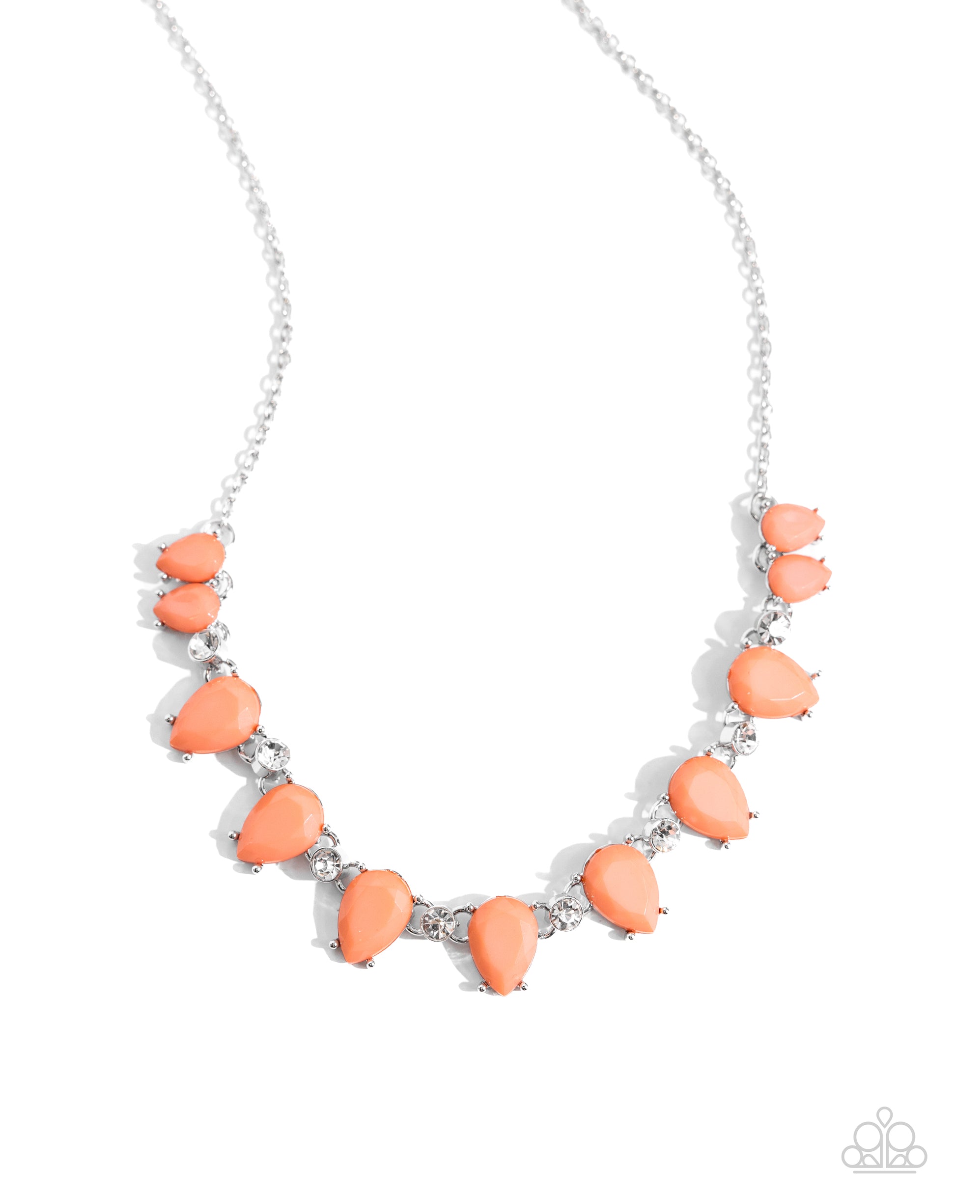 Malibu Marvel - Orange Necklace - Paparazzi Accessories - Alies Bling Bar