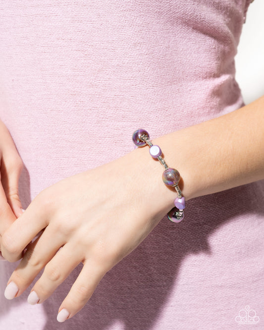Malibu Model - Purple Bracelet - Paparazzi Accessories - Alies Bling Bar