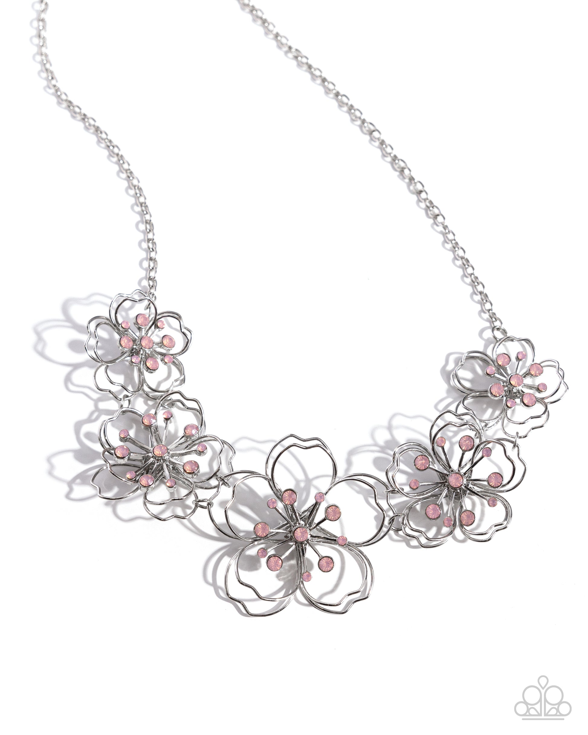 Wiry Wallflowers - Pink Necklace - Paparazzi Accessories - Alies Bling Bar