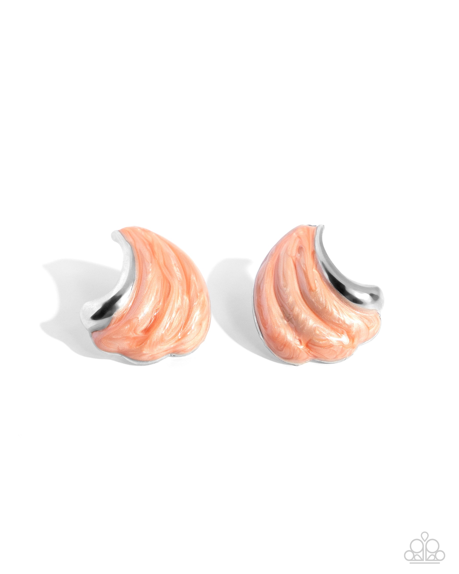 Whimsical Waves - Orange Earrings - Paparazzi Accessories - Alies Bling Bar