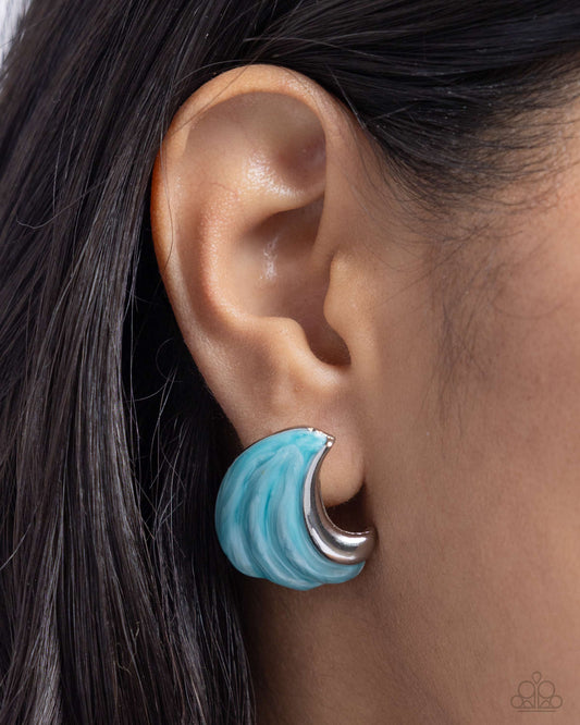 Whimsical Waves - Blue Earrings - Paparazzi Accessories