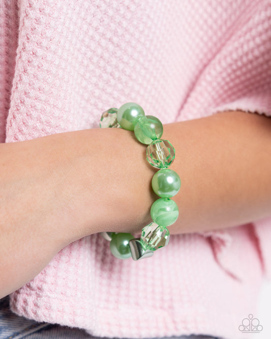 Plentiful Pigment - Green Bracelet - Paparazzi Accessories - Alies Bling Bar