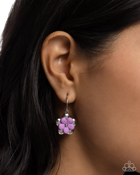 Horticultural Haute - Purple Earrings - Paparazzi Accessories - Alies Bling Bar