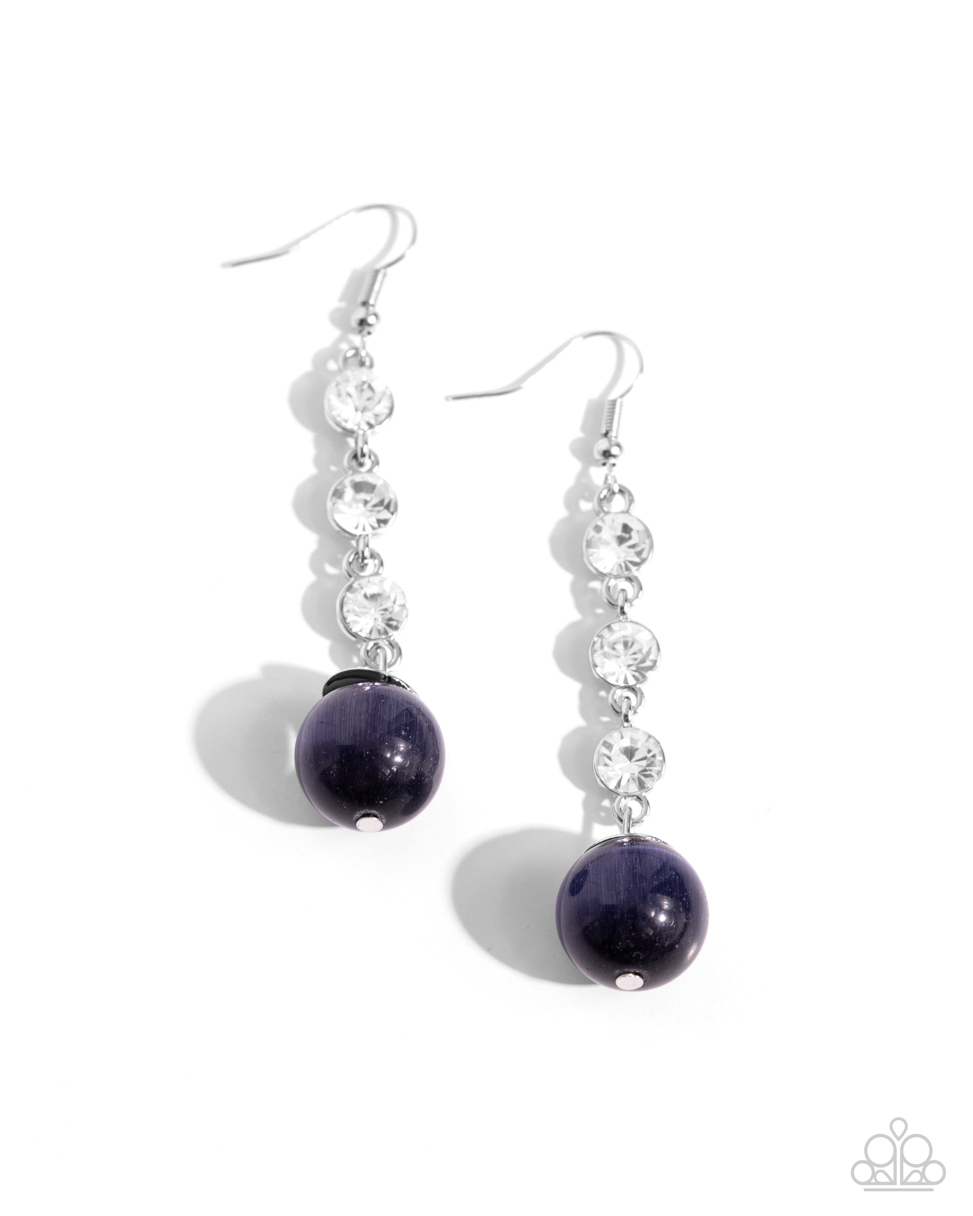 Classy Cadence - Blue Earrings - Paparazzi Accessories - Alies Bling Bar