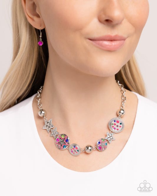 Starry Shopaholic - Pink Necklace - Paparazzi Accessories - Alies Bling Bar