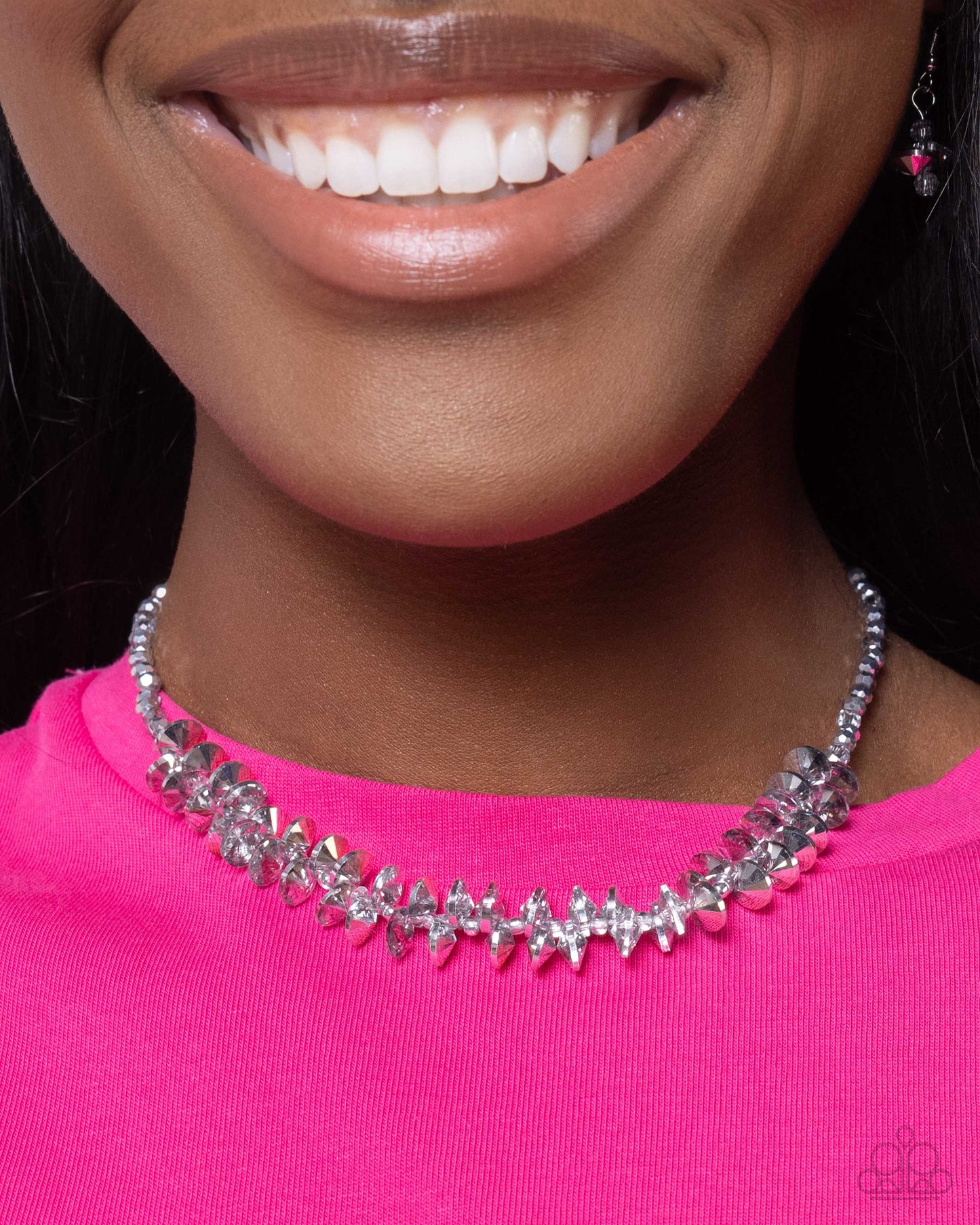 Flickering Fashion - Silver Necklace - Paparazzi Accessories - Alies Bling Bar