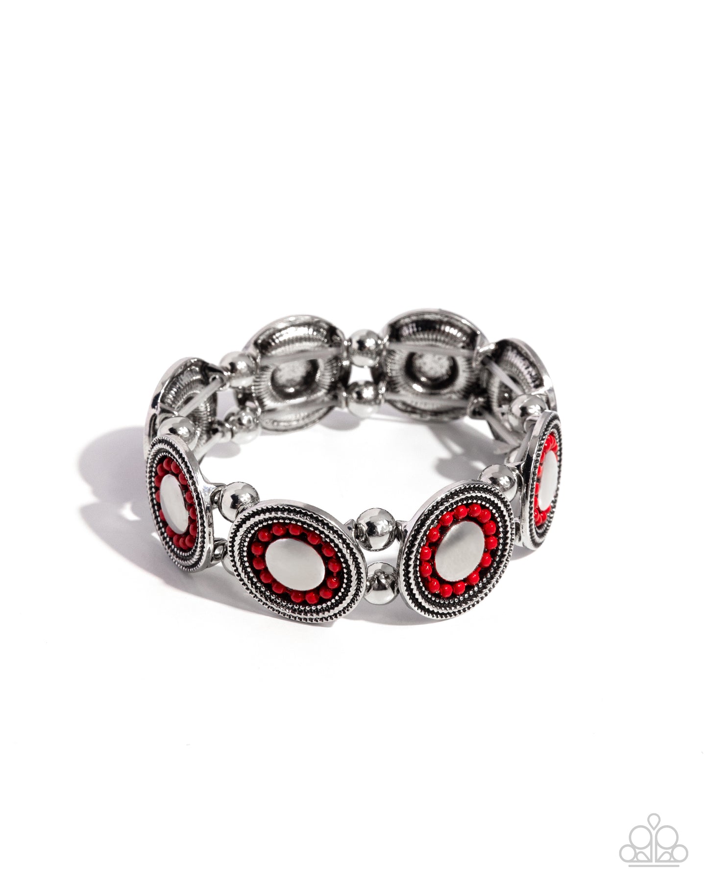 Pendant Paladin - Red Bracelet - Paparazzi Accessories - Alies Bling Bar