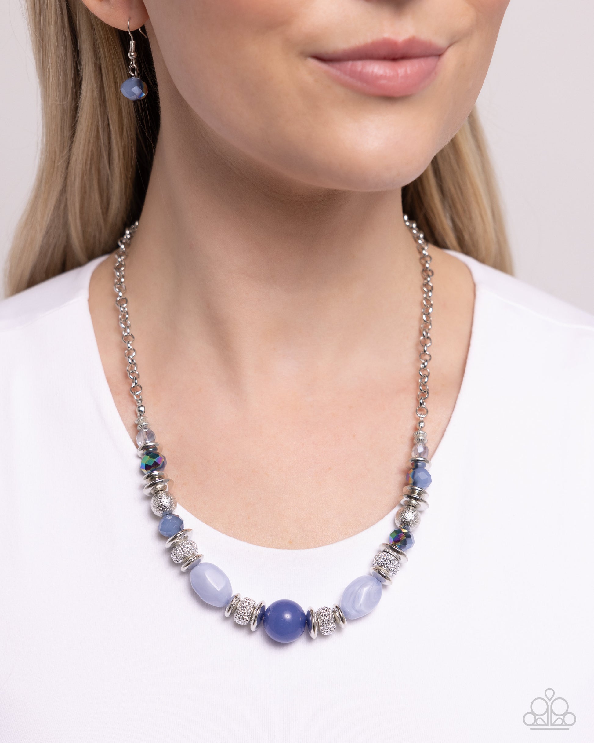 Refined Redux - Blue Necklace - Paparazzi Accessories - Alies Bling Bar