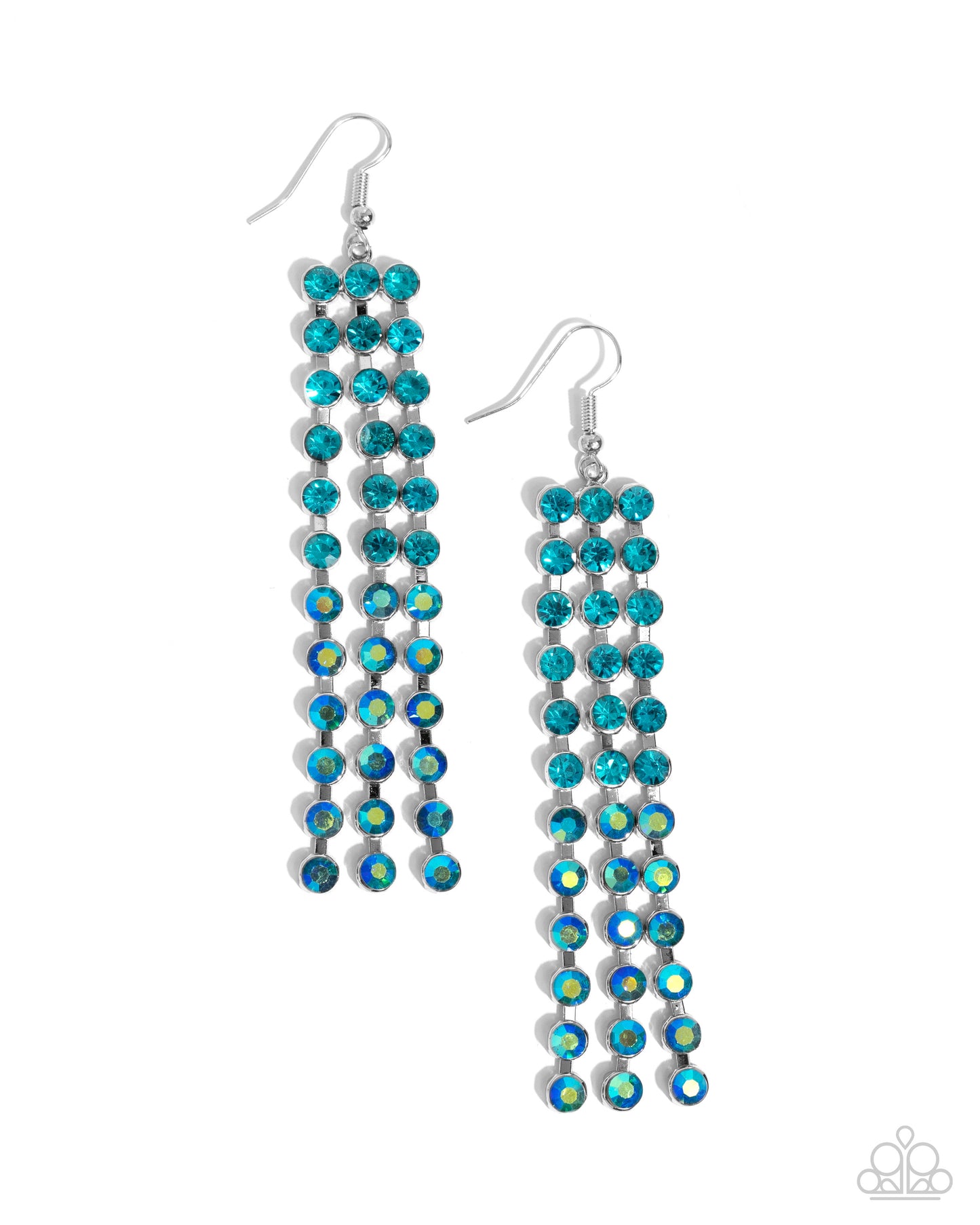 Ombré Occupation - Blue Earrings - Paparazzi Accessories - Alies Bling Bar