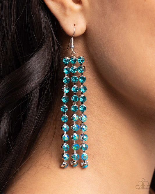 Ombré Occupation - Blue Earrings - Paparazzi Accessories - Alies Bling Bar