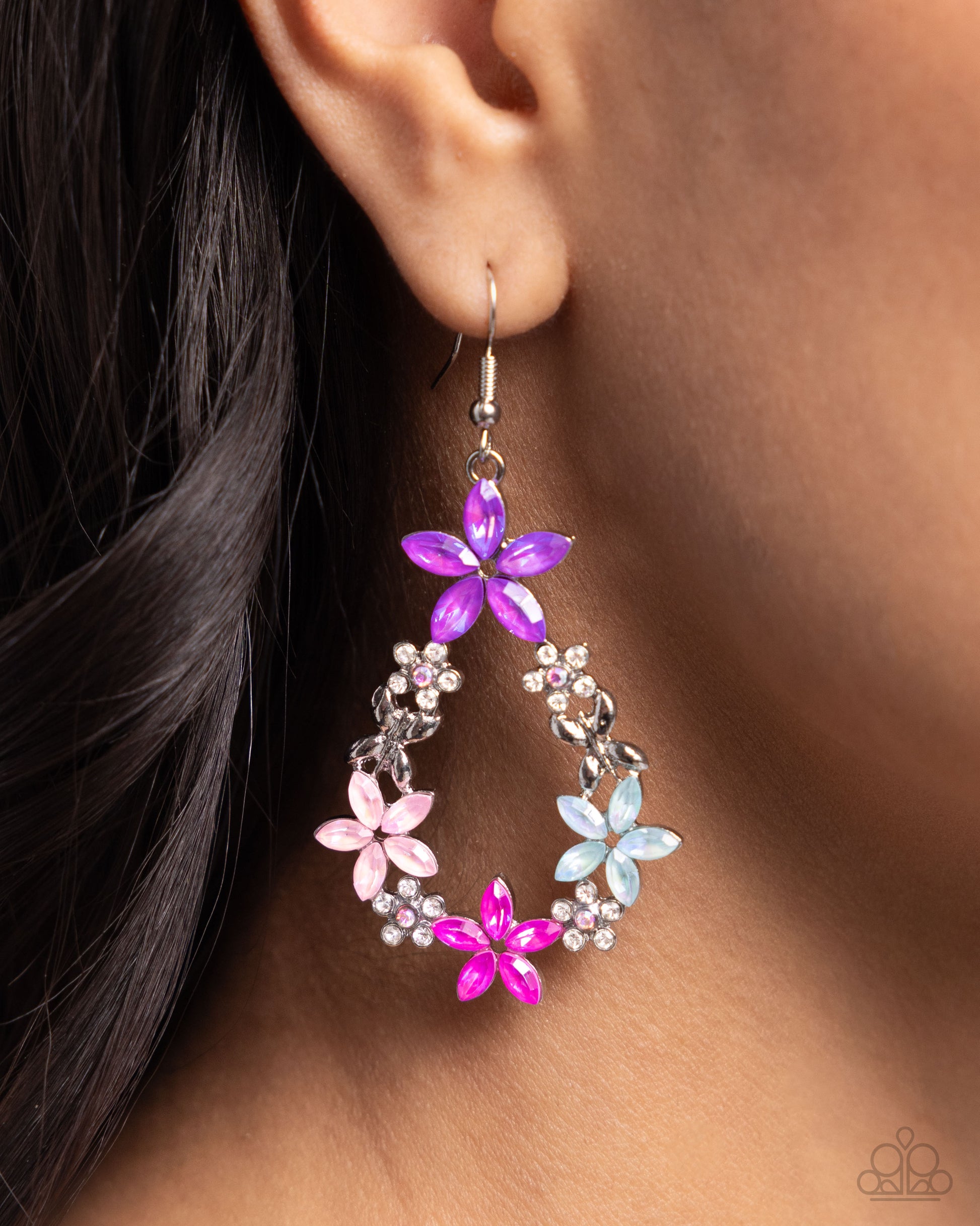 FAIRY Beautiful - Pink Earrings - Paparazzi Accessories - Alies Bling Bar