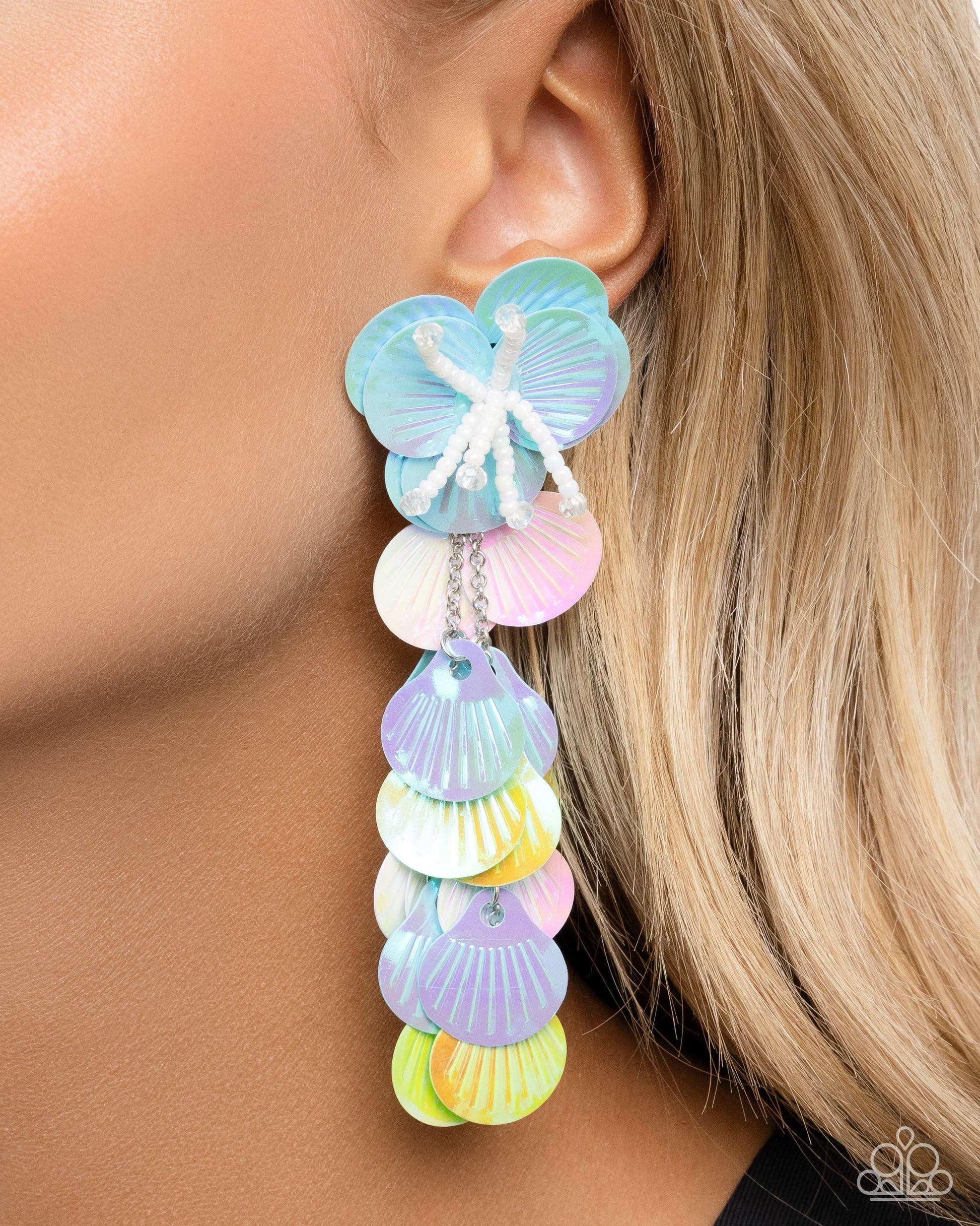 Under the Waves - Blue Earrings - Paparazzi Accessories - Alies Bling Bar