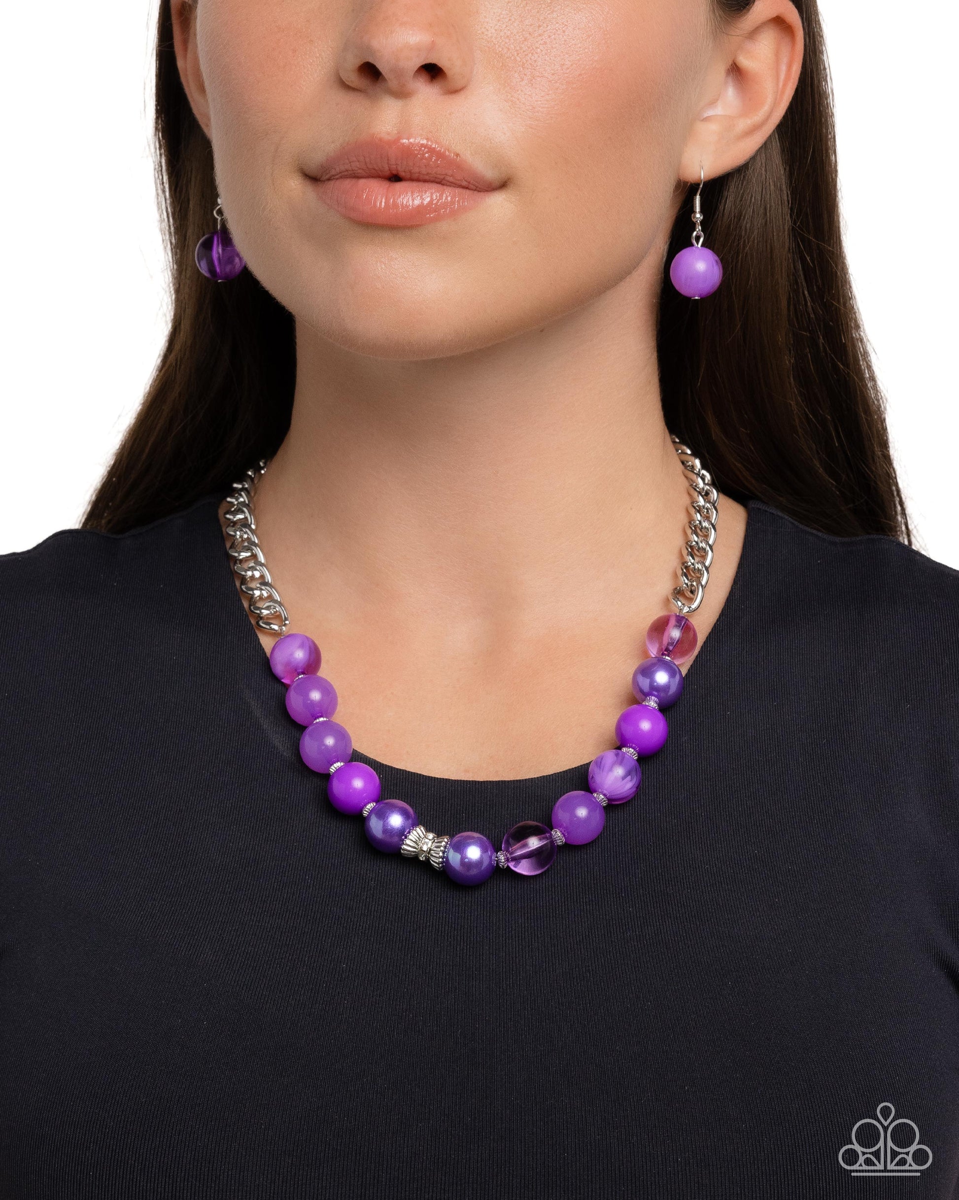 Opulent Opacities - Purple Necklace - Paparazzi Accessories - Alies Bling Bar