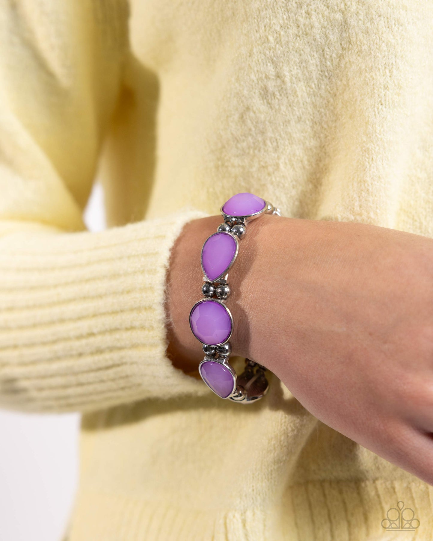 In All the BRIGHT Places - Purple Bracelet - Paparazzi Accessories - Alies Bling Bar