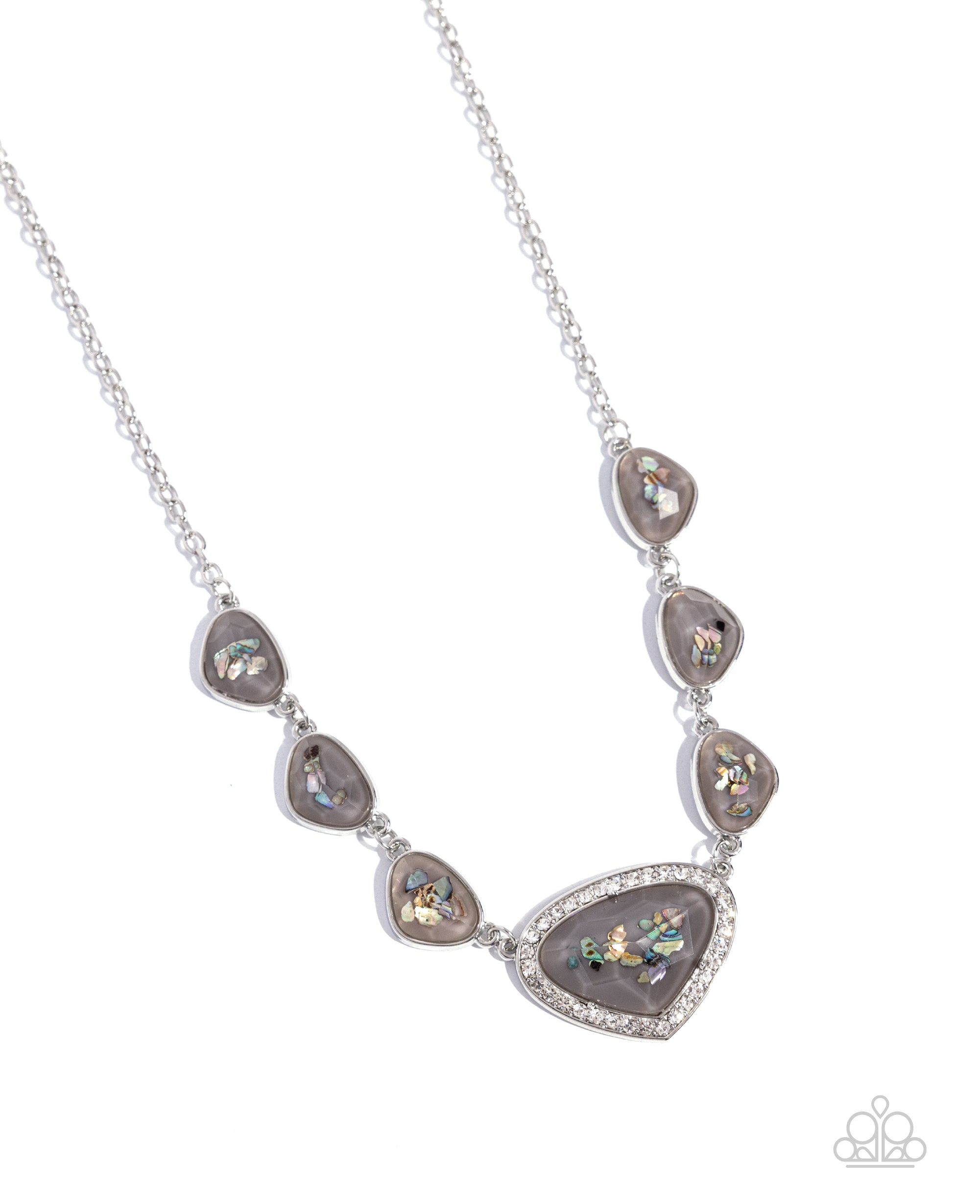 Discreet Dazzle - Silver Necklace - Paparazzi Accessories - Alies Bling Bar