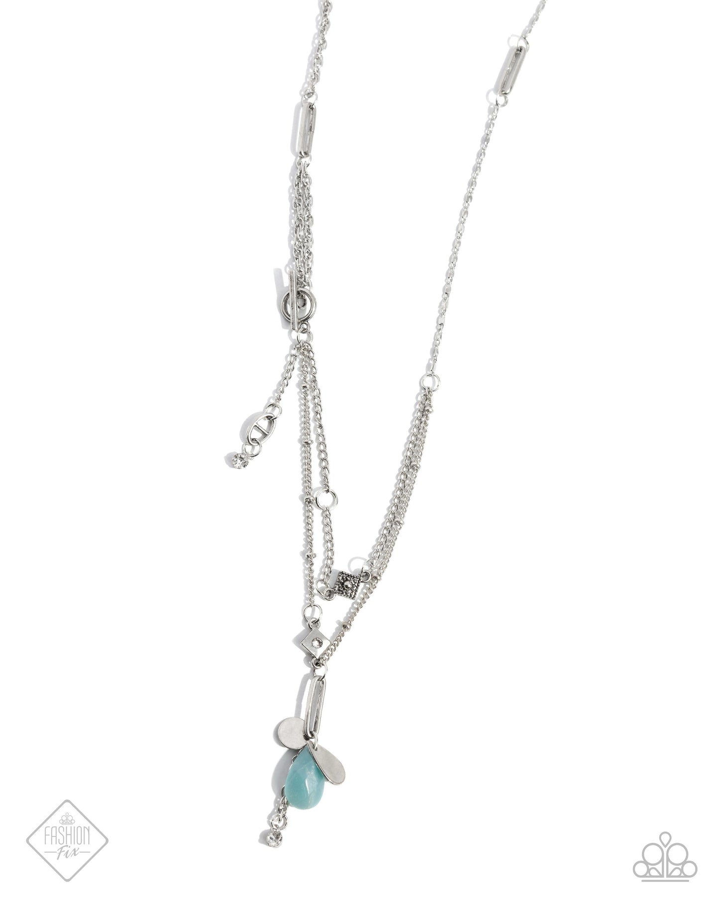 Sahara Shelter - Blue Necklace - Paparazzi Accessories - July 2024 Fashion Fix - Alies Bling Bar