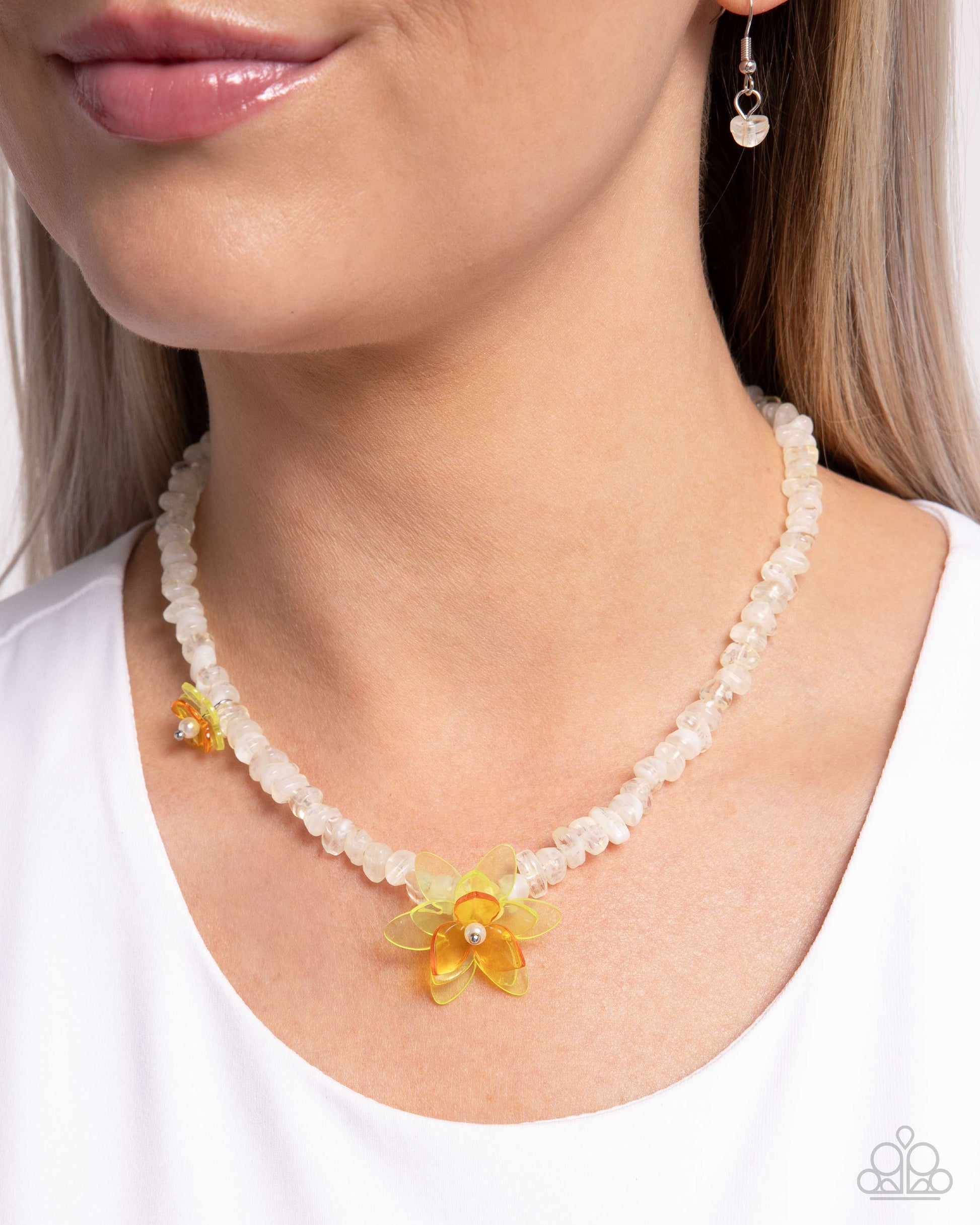 Malibu Master - Yellow Necklace - Paparazzi Accessories - Alies Bling Bar