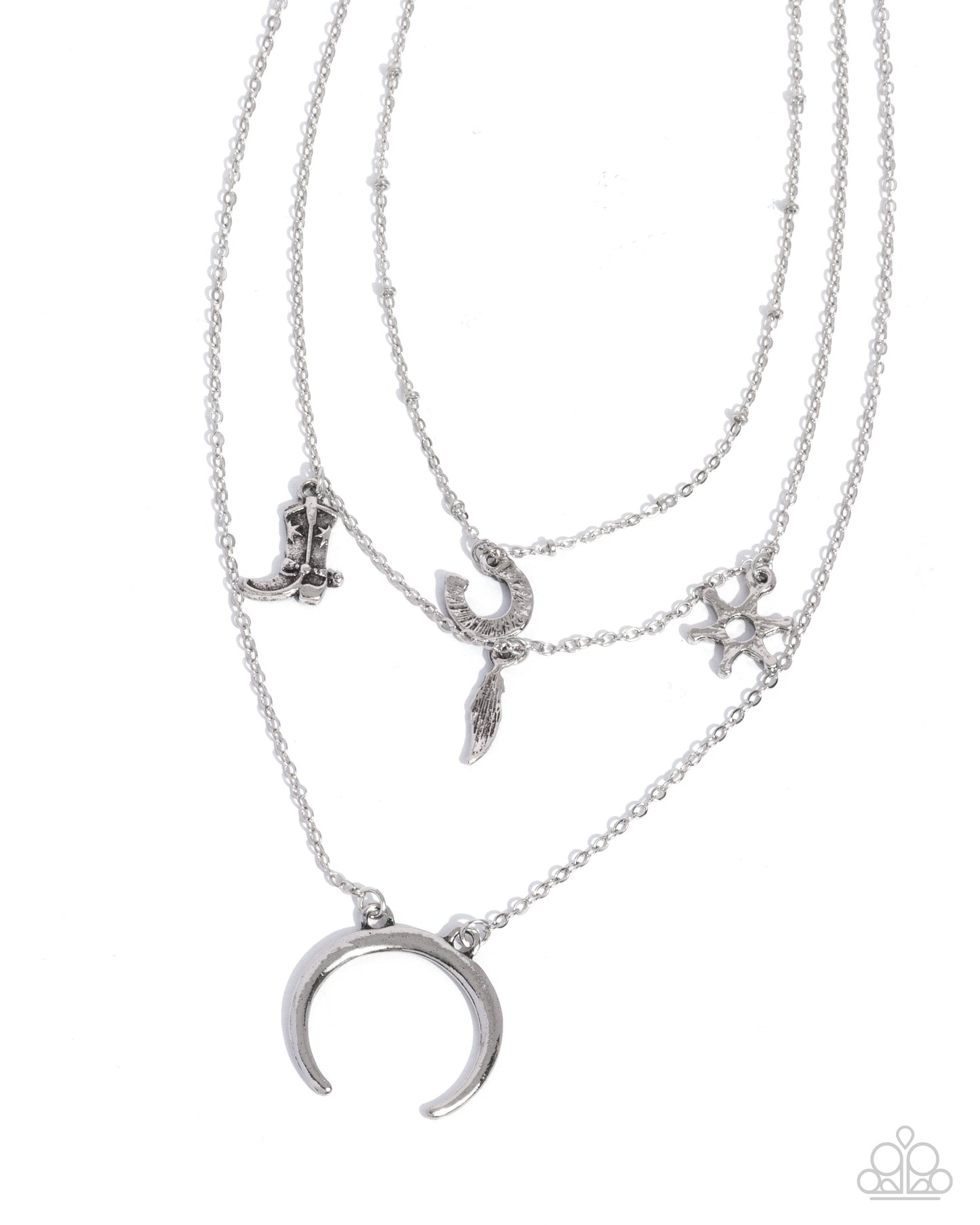 Saloon Sass - Silver Necklace - Paparazzi Accessories - Alies Bling Bar