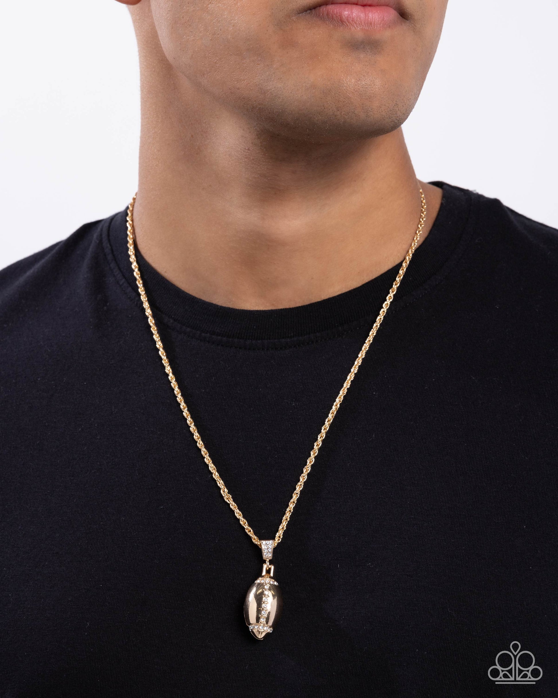 Football Future - Gold Necklace - Paparazzi Accessories - Alies Bling Bar