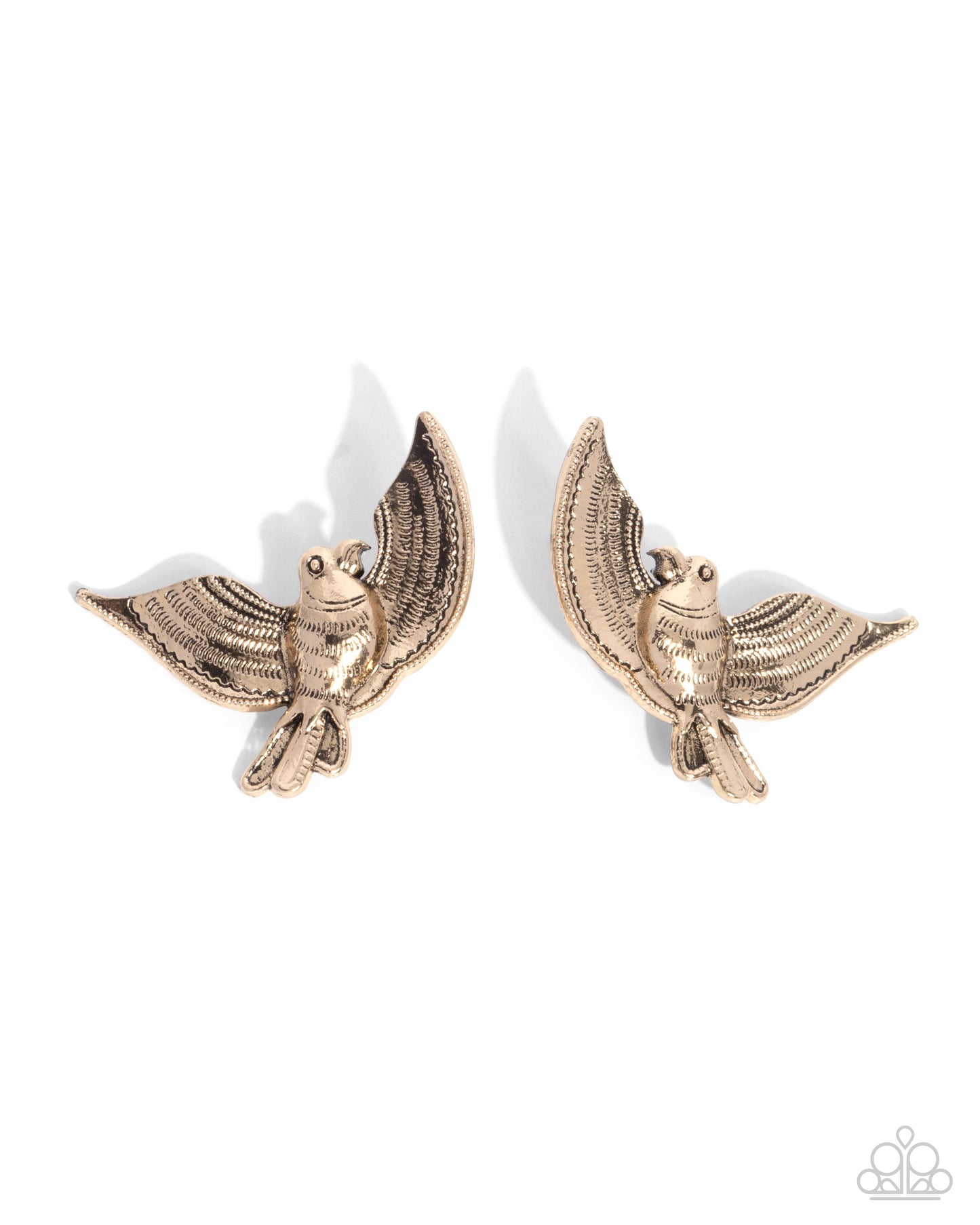 Bird of PLAY - Gold Earrings - Paparazzi Accessories - Alies Bling Bar