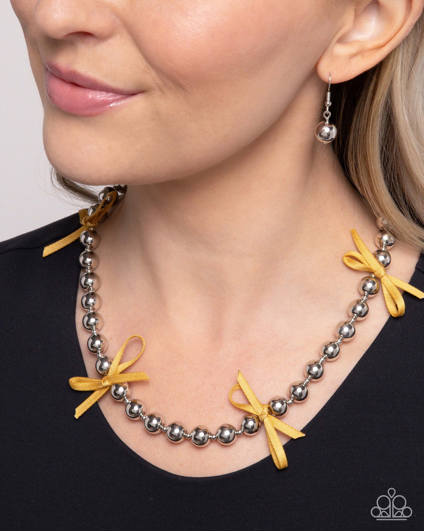 Elegant Event - Yellow Necklace - Paparazzi Accessories - Alies Bling Bar