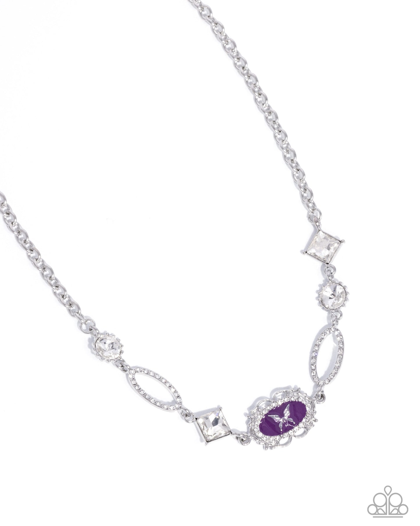 Aerial Approval - Purple Necklace - Paparazzi Accessories - Alies Bling Bar